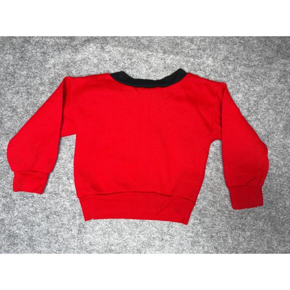 Vintage Mustang Fighter Sweatshirt Boys Toddler 3T Red 1980s 1990s - Picture 3 of 5